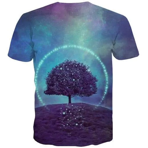 Tree T-shirt Men Psychedelic T shirts Funny Galaxy Tshirt Printed Colorful Tshirts Novelty Harajuku Tshirt Anime Short Sleeve