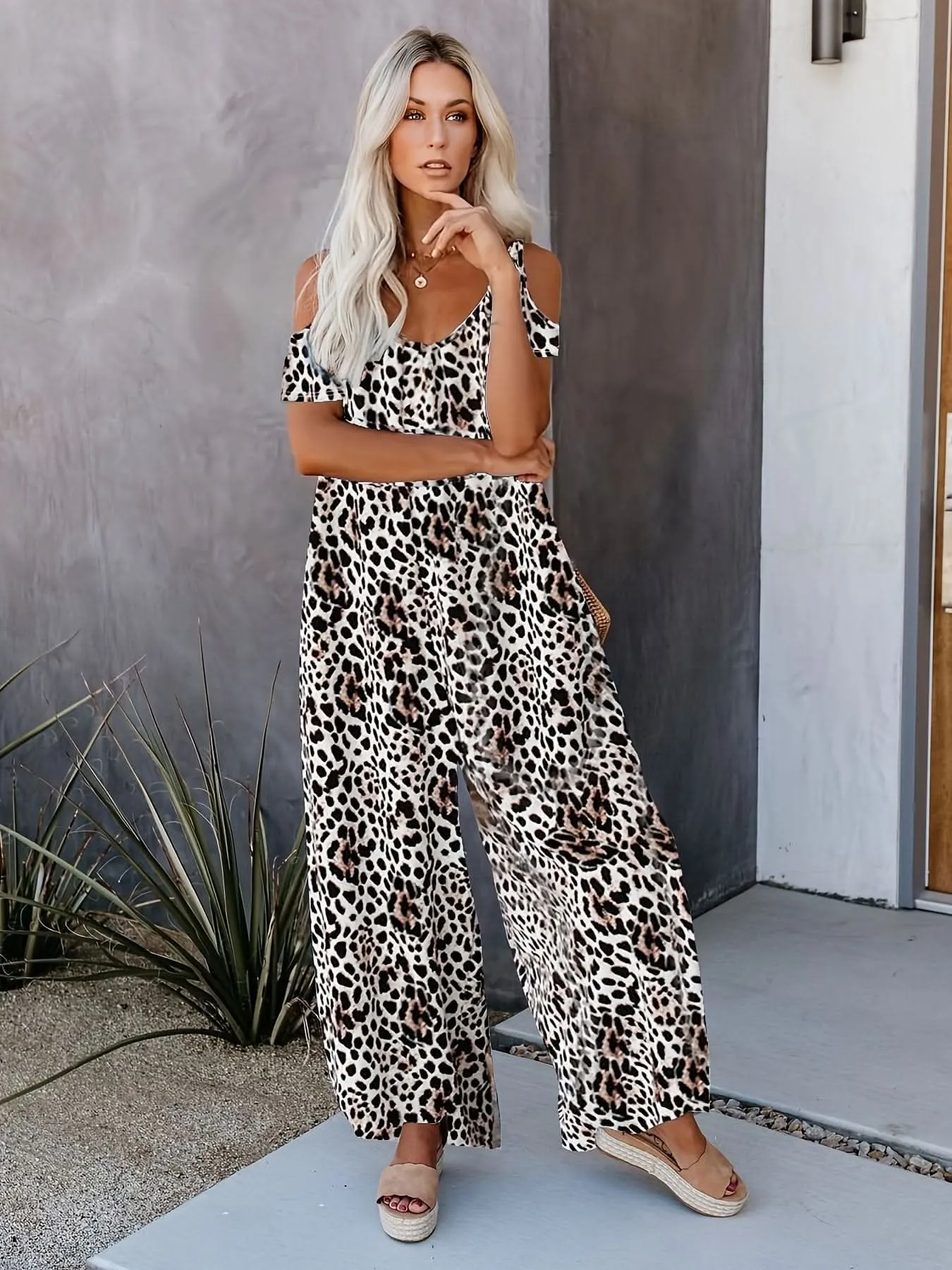 Vibrant Geometric Tie Dye Cut Out Jumpsuit- By Lustmia