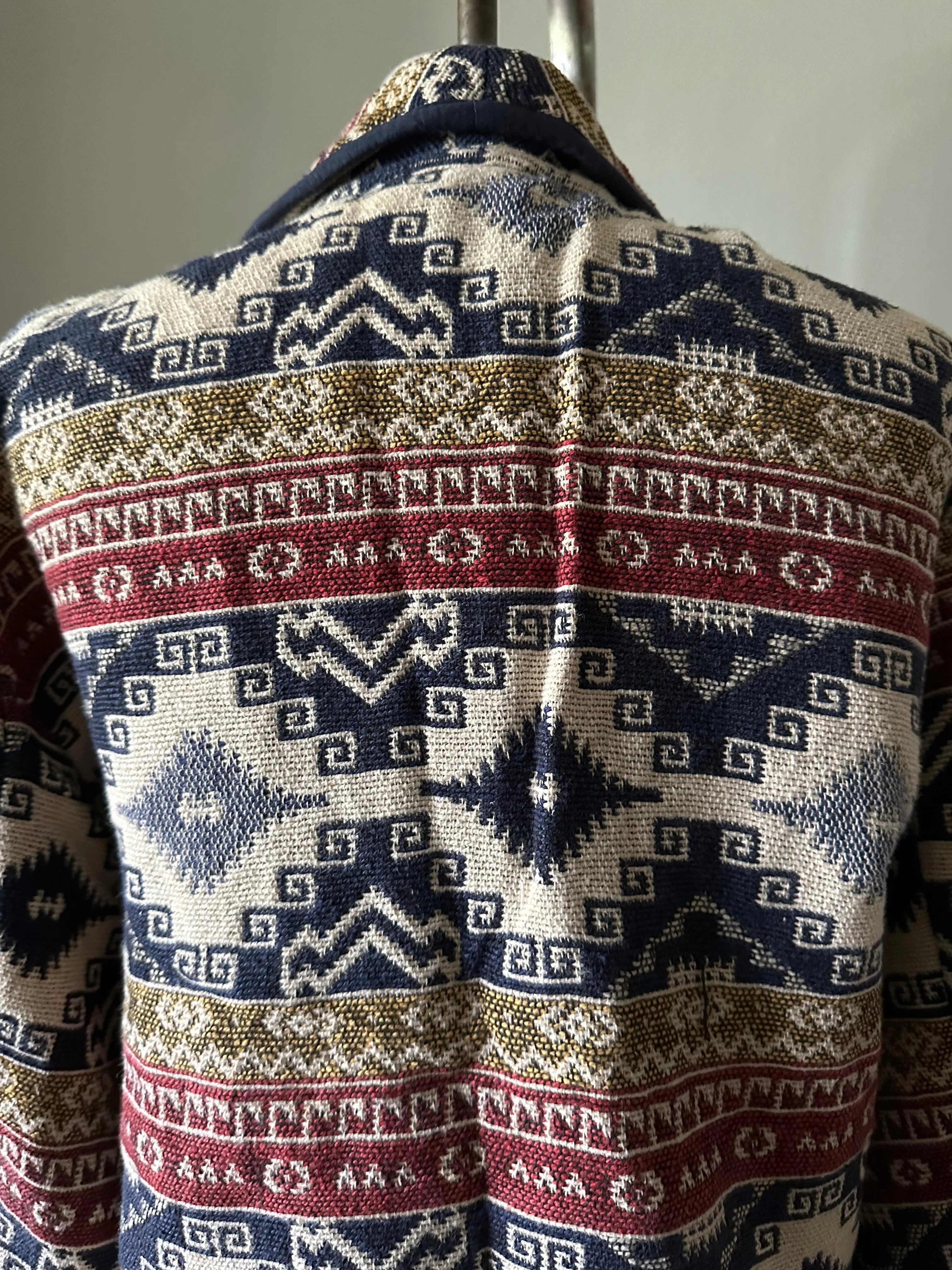 Vintage Southwestern Azteca Tapestry Cropped Jacket Flashback