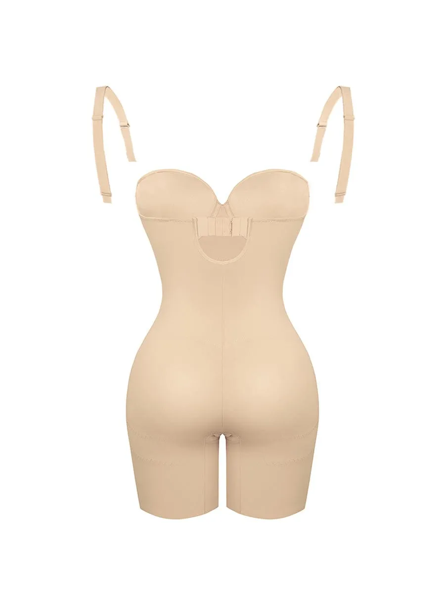 Wholesale Back Smoothing Underwire Cup Push Up Bra Strapless Shortie Bodysuit