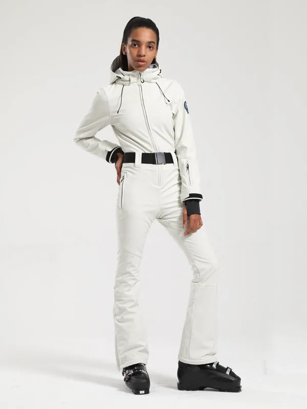 Women's Gsou Snow Classic Belted Flare One Piece Ski Suit