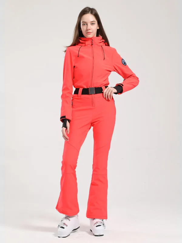 Women's Gsou Snow Classic Flare Belted Ski Suit