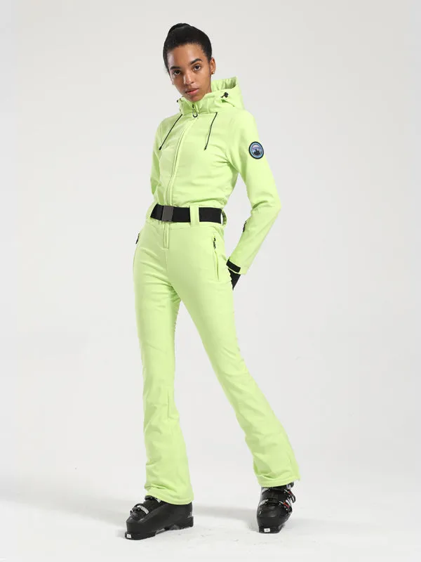 Women's Gsou Snow Classic Flare Belted Ski Suit