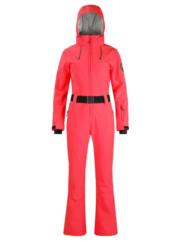 Women's Gsou Snow Classic Flare Belted Ski Suit