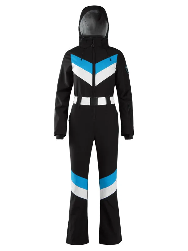 Women's Gsou Snow Retro V Striped Flare Ski Suit