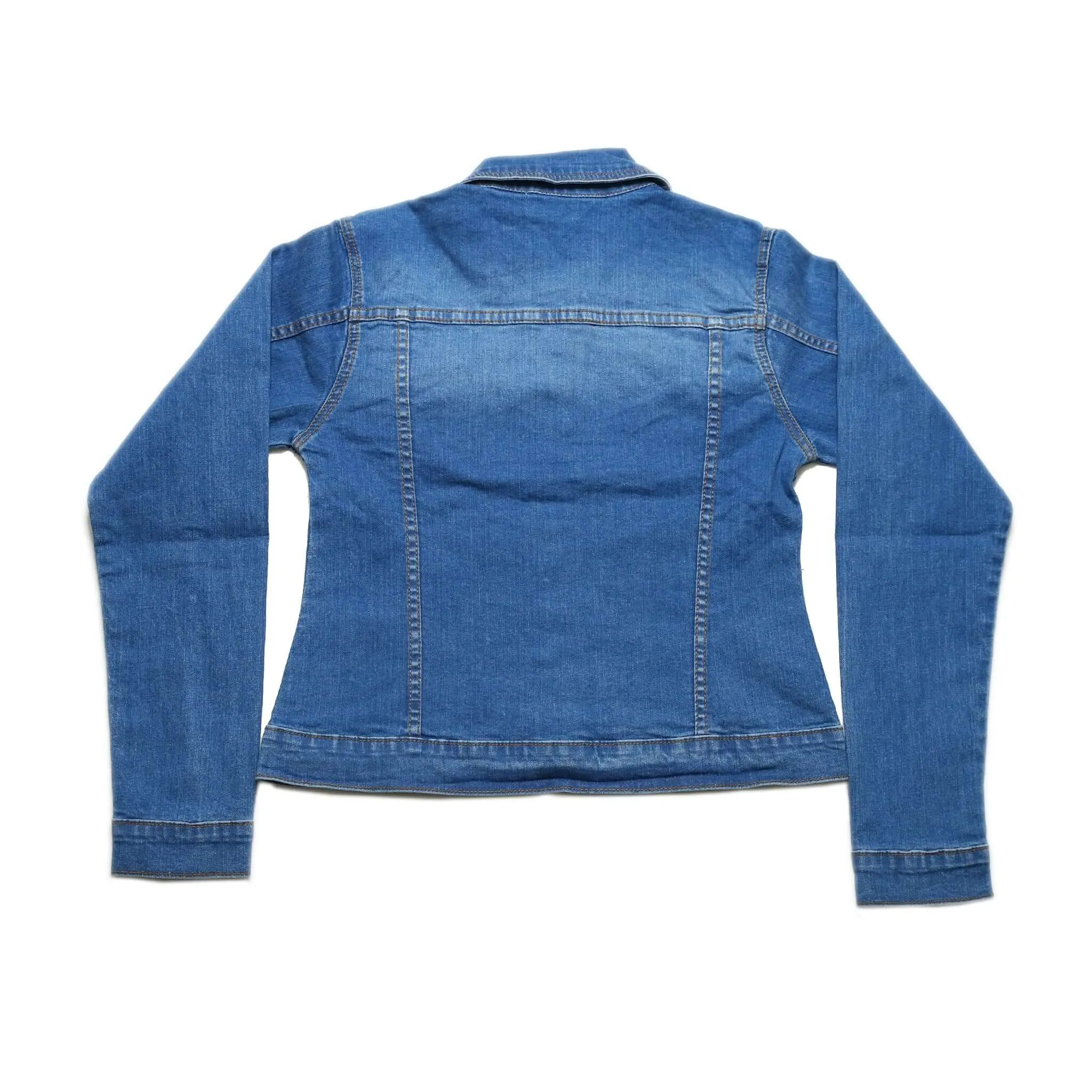 Women's Jean Jacket - Long Sleeves Button Closure