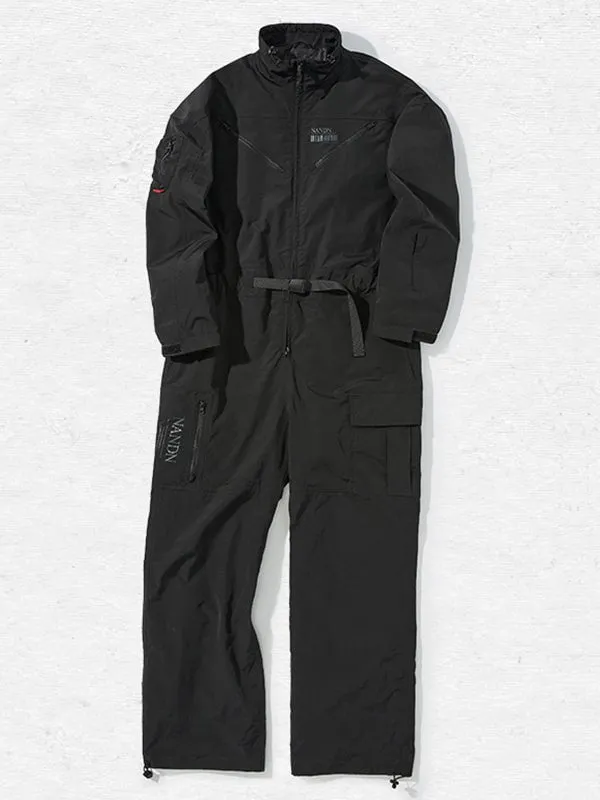 Women's Nandn Mountain Cargo Baggy Snowsuit One Piece Snow Jumpsuit