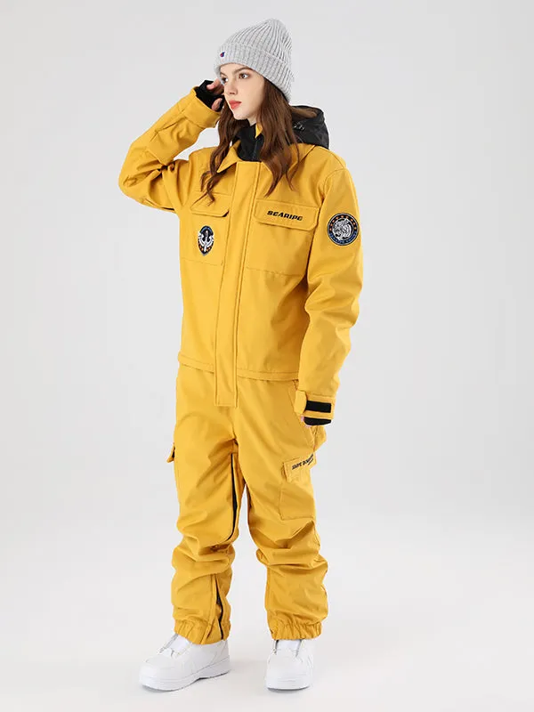 Women's Searipe Mountain Slope Star One Piece Snowsuit Ski Jumpsuit