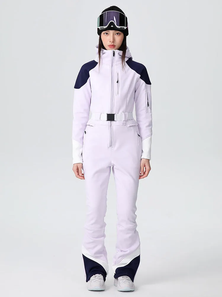 Women's Searipe Retro Vibe Elegant Stretch Flare Ski Jumpsuit