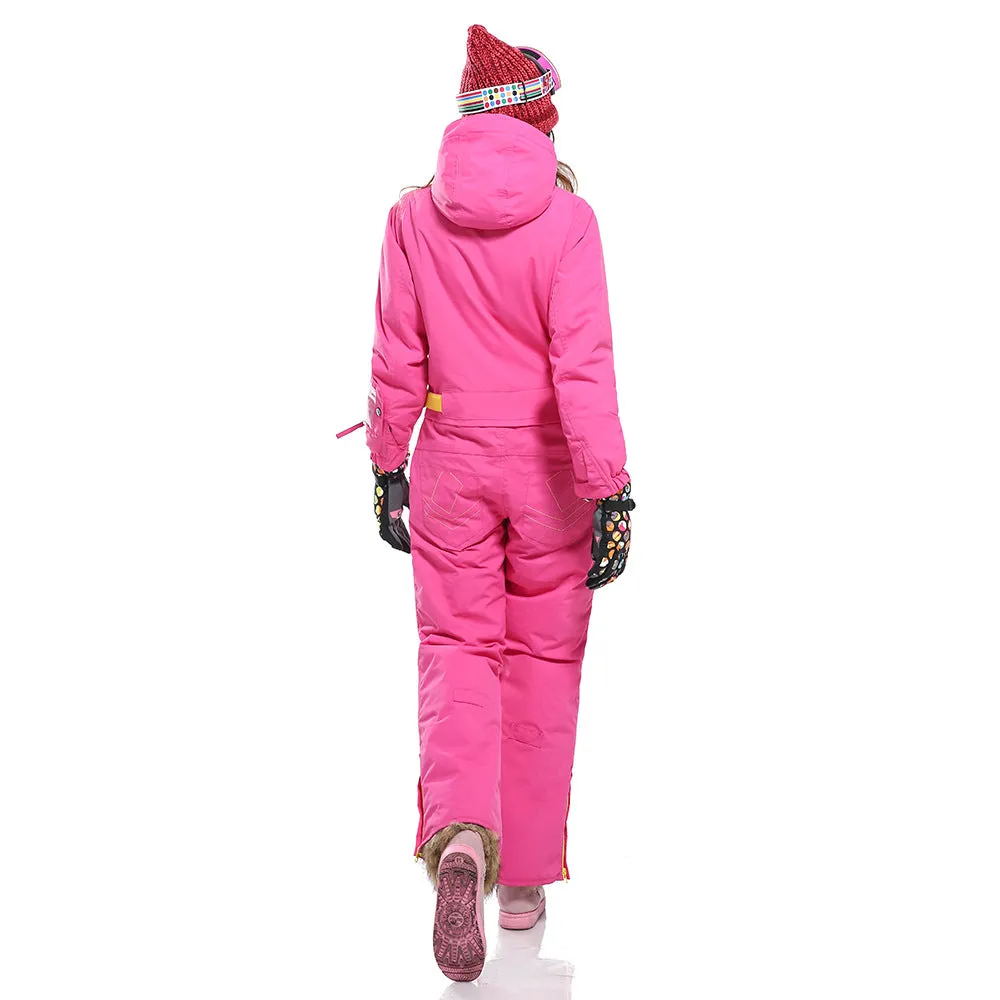 Women's Winter Fashion One Piece Ski Jumpsuit Winter Snowsuits