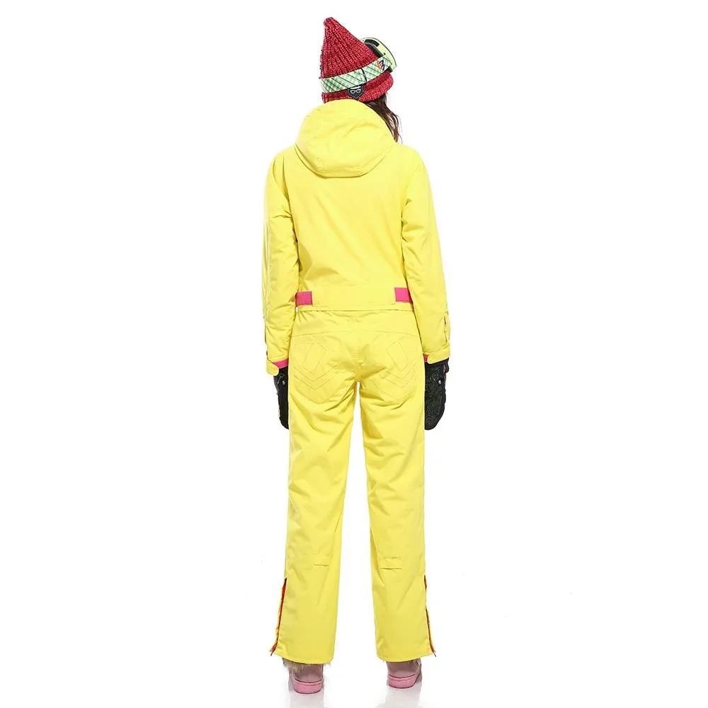 Women's Winter Fashion One Piece Ski Jumpsuit Winter Snowsuits